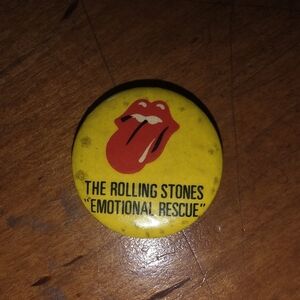 The Stones Pinback Button Emotional Rescue Pin